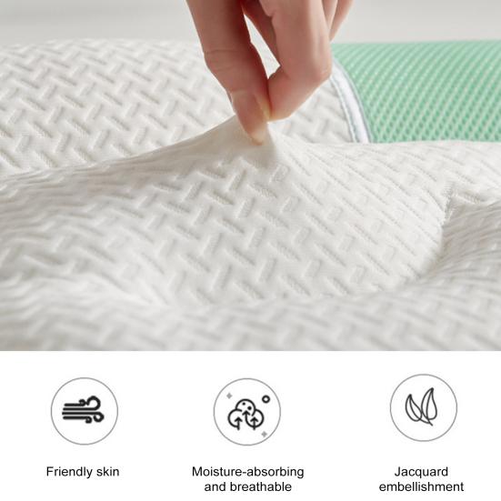 Cervical Support Pillow Sleep Enhancing Neck Pillow Breathable Ergonomic Pillow on Bed for Neck Fatigue Relief Healthy Sleep Posture