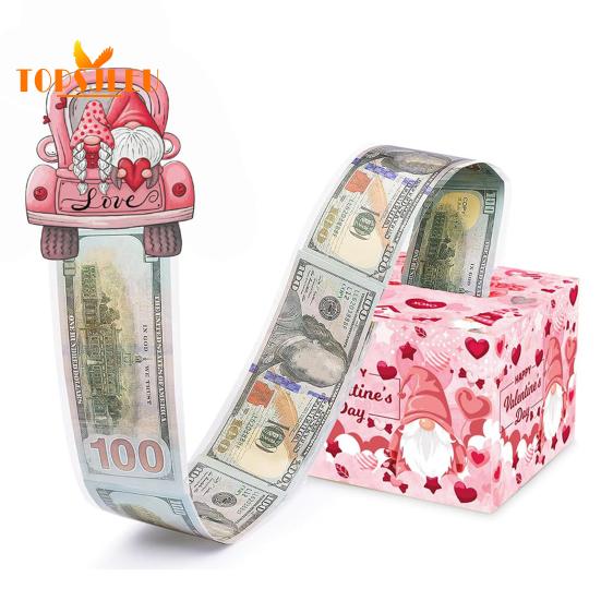 Копилка, подарочная коробка для денег на День святого Валентина, выдвижная карта и прозрачные пакеты, украшение-сюрприз