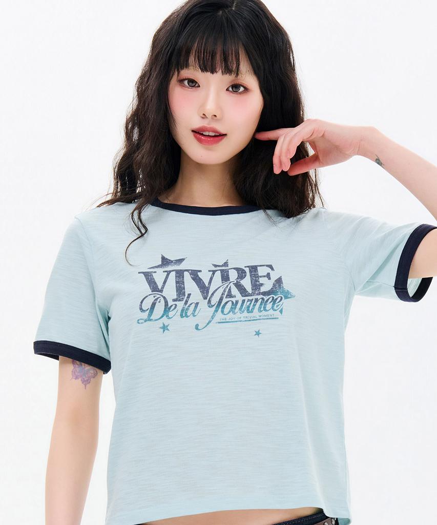 CHASECULT Women'S Slub Ringer Short Sleeve T-Shirt-Fbrg5892D0S