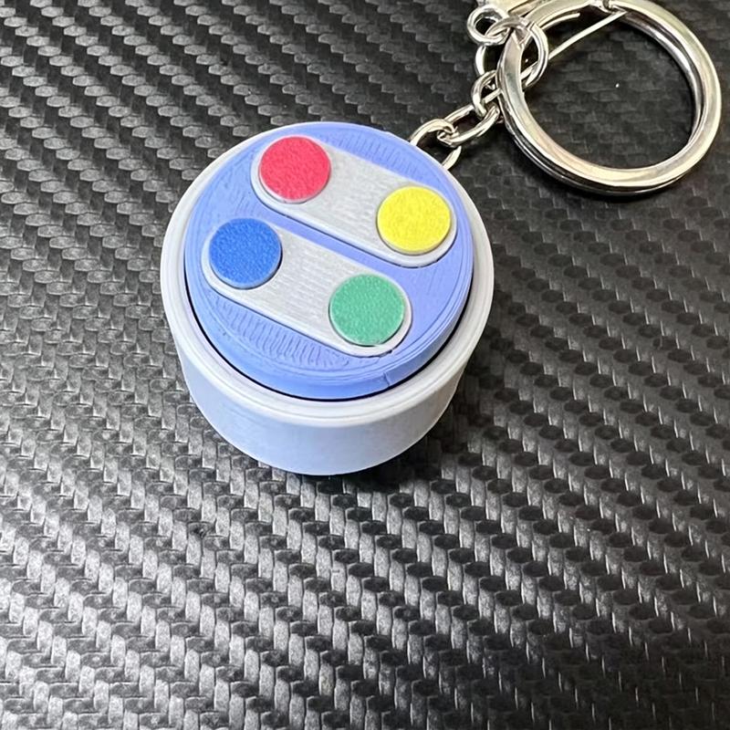 Брелок-кликкер Fidget Clicker с 2 ячейками, мини-поп-пузырь, сенсорная игрушка, милая игровая консоль, снятие стресса для детей и взрослых, карманная настольная G-игрушка