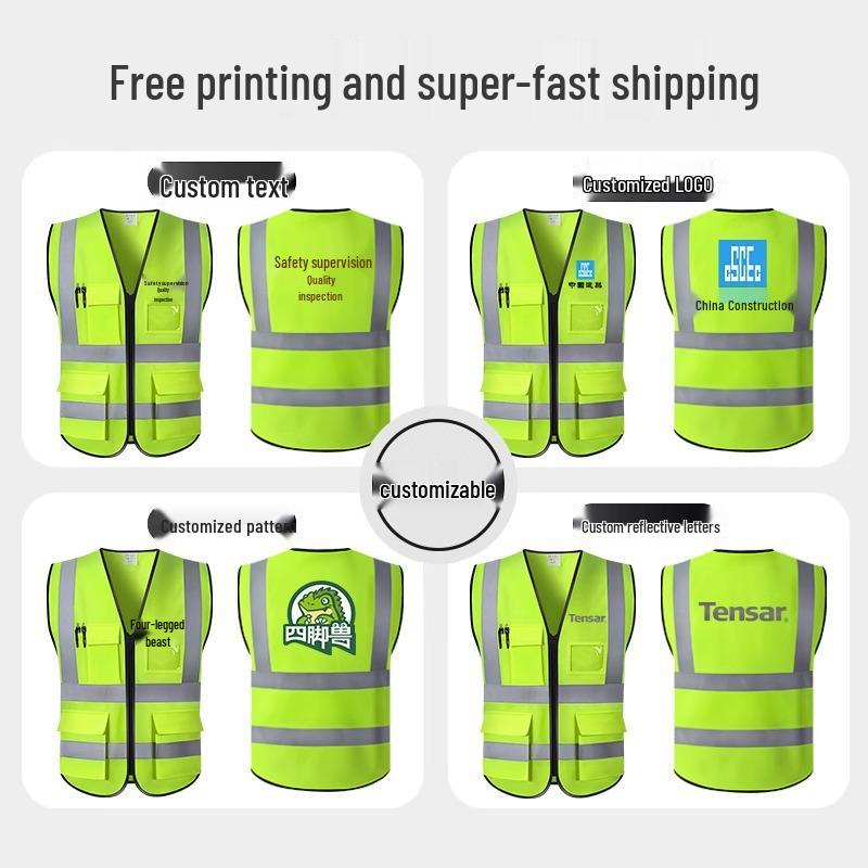 LED Reflective Safety Vest for Construction, Sanitation, and Night Riding