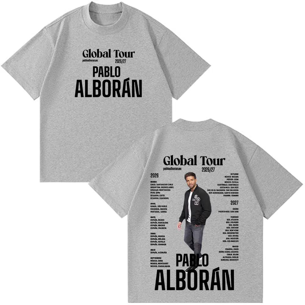 Pablo Alborn Global Tour Graphic Tshirt Vintage Latin Pop Concert Merch Unisex Oversized Crew Neck Cotton Short Sleeve Tee Top