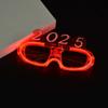 Цифра Буква 2025 Светодиодные Светящиеся Очки Фотографические Украшения Очки для Новогодней Вечеринки Новогодний Подарок