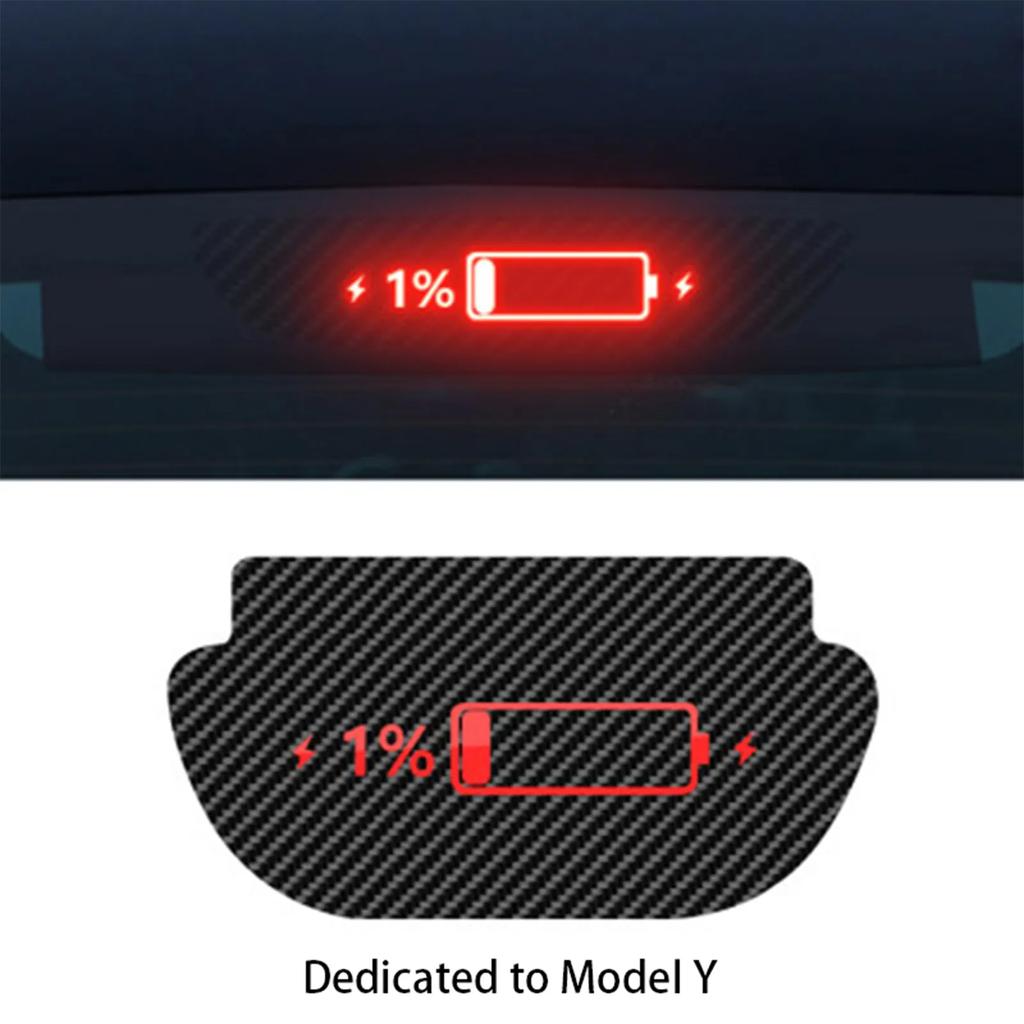 Принимаем индивидуальные наклейки для Tesla Model 3 Y Car High Mounted Brake Acrylic Projection Board Top Tail Light Emblem Halloween