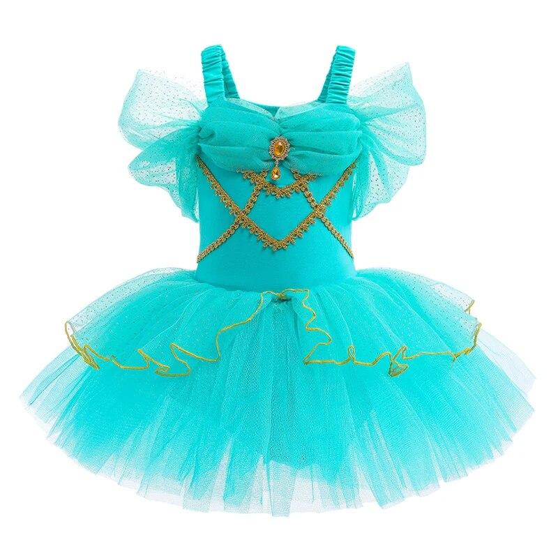 Нарядное праздничное платье принцессы для балета и танцев для детей, танцевальная пышная фатиновая юбка-пачка, костюм для Хэллоуина, сценический костюм