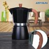 JUSTINLAU Гейзерные кофеварки Алюминиевая эспрессо-кофеварка Перколятор Кофейник для плиты Итальянская деревянная ручка Инструменты бариста Аксессуары для кафе