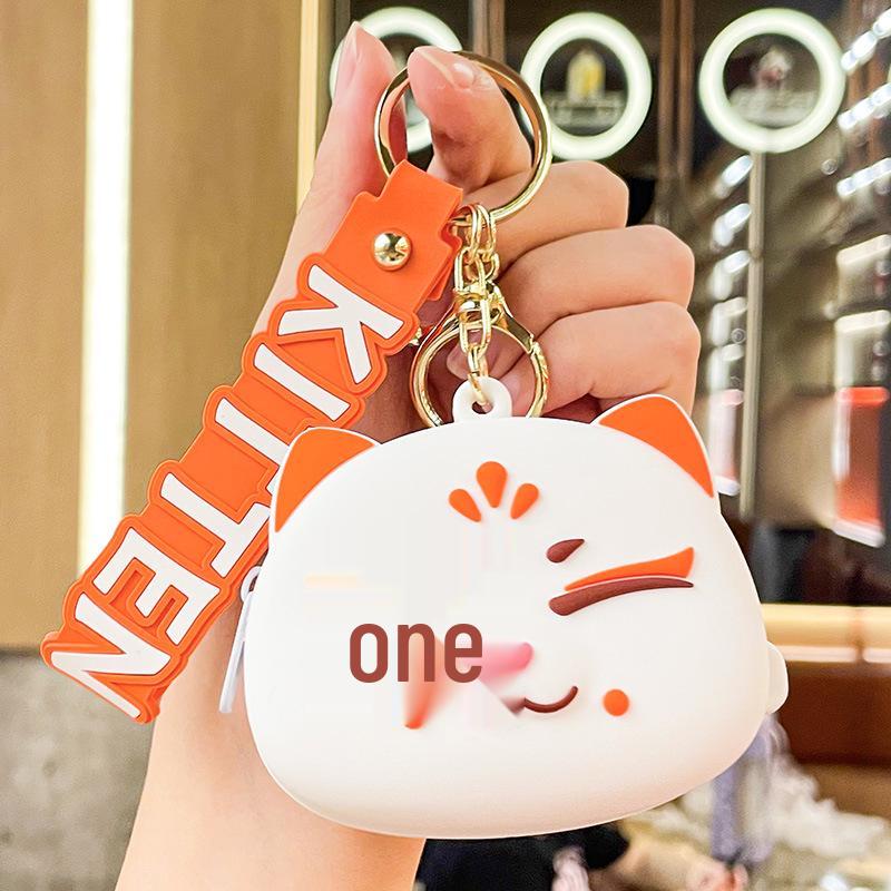 Мини Кошечка удачи Кошечка монета брелок и сумка для наушников подарок