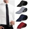 Slim Skinny Plain Solid Tie Necktie Wedding Silk