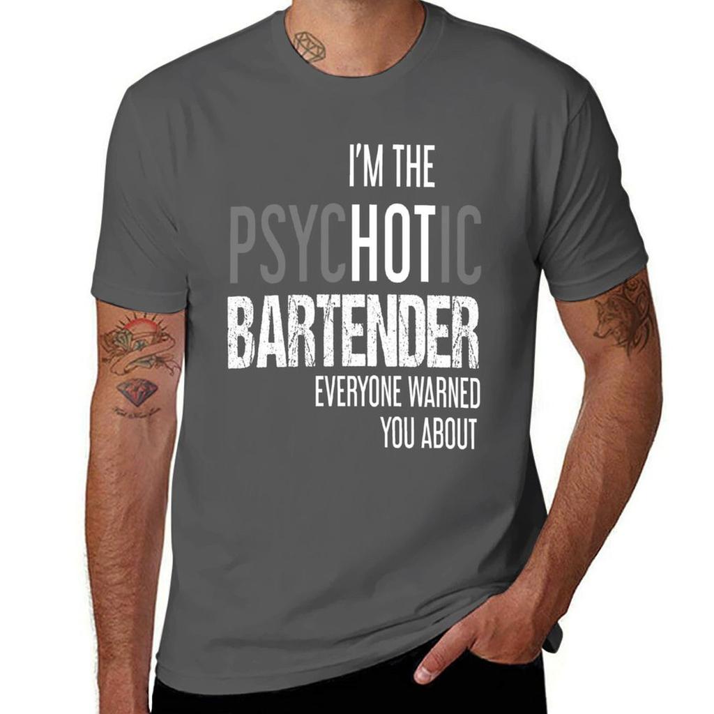 IM THE PSYCHOTIC BARTENDER EVERY WARNED YOU ABOUT TShirt Thanksgiving Day Tee Top
