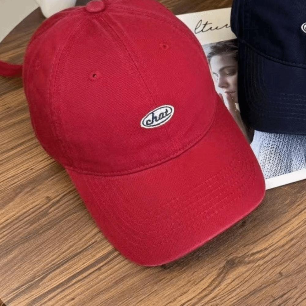 Korean Baseball Hat Embroidery Snapback Cap Simple Peaked Cap Teenagers