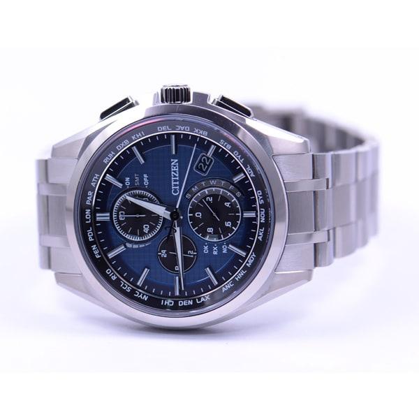 Citizen АТ8040-57Л ( Смотреть ATTESA Eco-Drive радиоуправляемый Прямой полет Аналоговый дисплей Тонкий) Круглый