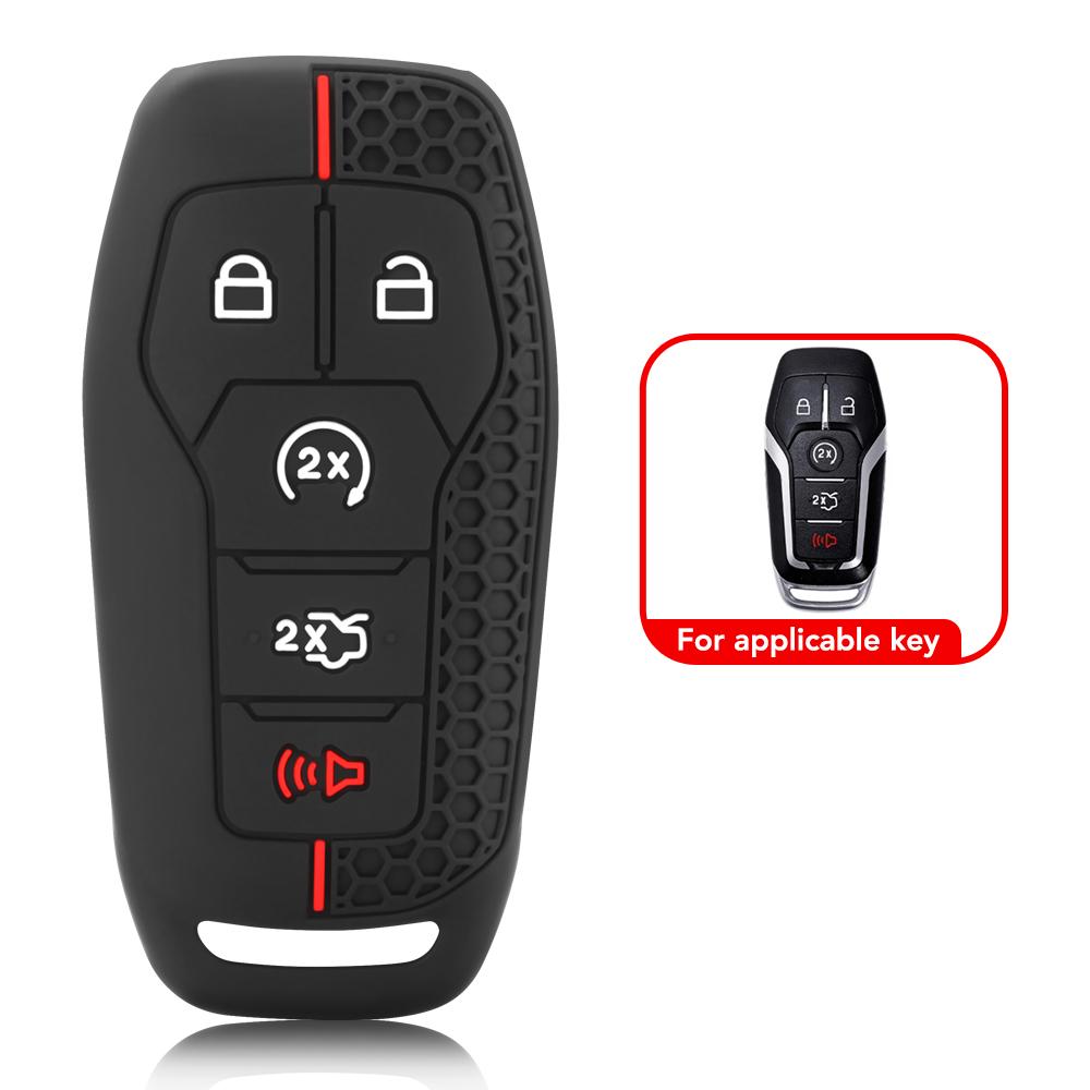 5 Button Silicone Car Remote Key Fob Shell Cover Case For Ford Fusion Mondeo Mustang F-150 Explorer Edge 2015 2016 2017 2018