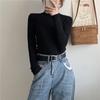Turtleneck Pullover Sweater For Women Autumn And Winter New Bottoming Shirt Long Sleeve Short Slim Fit Tight Sweater Solid Color