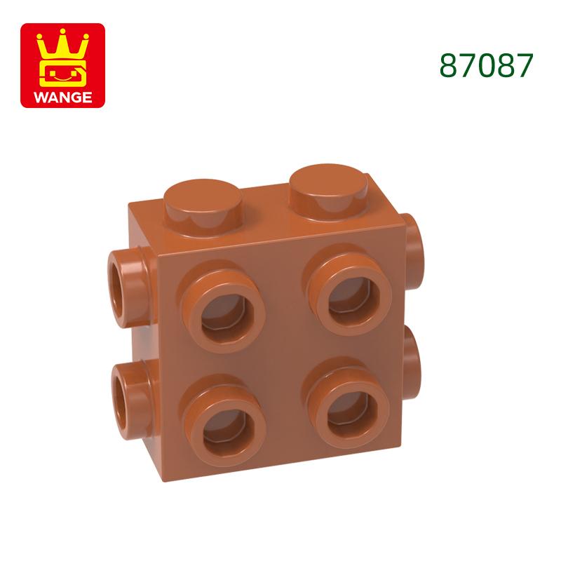 Non-Toxic 73Pcs/Lot 87087 4 Sides 4 Holes Building Blocks Moc Accessories Compatible With Bricks Diy Children Toy Gift