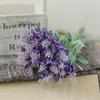 10 Pcs Romantic Provence Lavender Silk Artificial Flowers Purple Bouquet Plastic Fake Flower White for Home Wedding Decoration