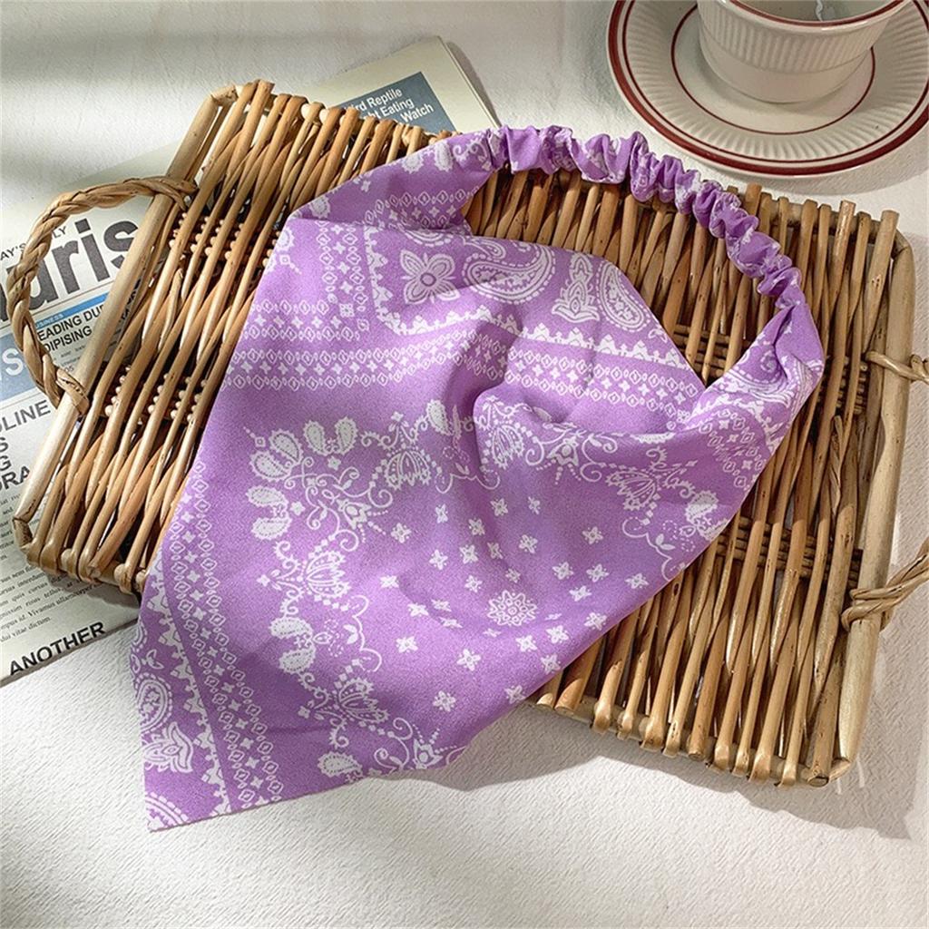 Ретро косынка, популярная в сети, новая повязка на голову, тканевая женская треугольная повязка на голову, дышащая повязка на голову, эластичная треугольная косынка, повязка на голову