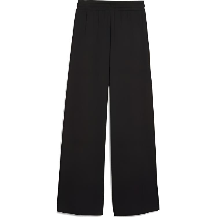 Puma Letter Logo Simple Comfortable Breathable Knitted Sports Pants Women Bottoms Black 629006-01