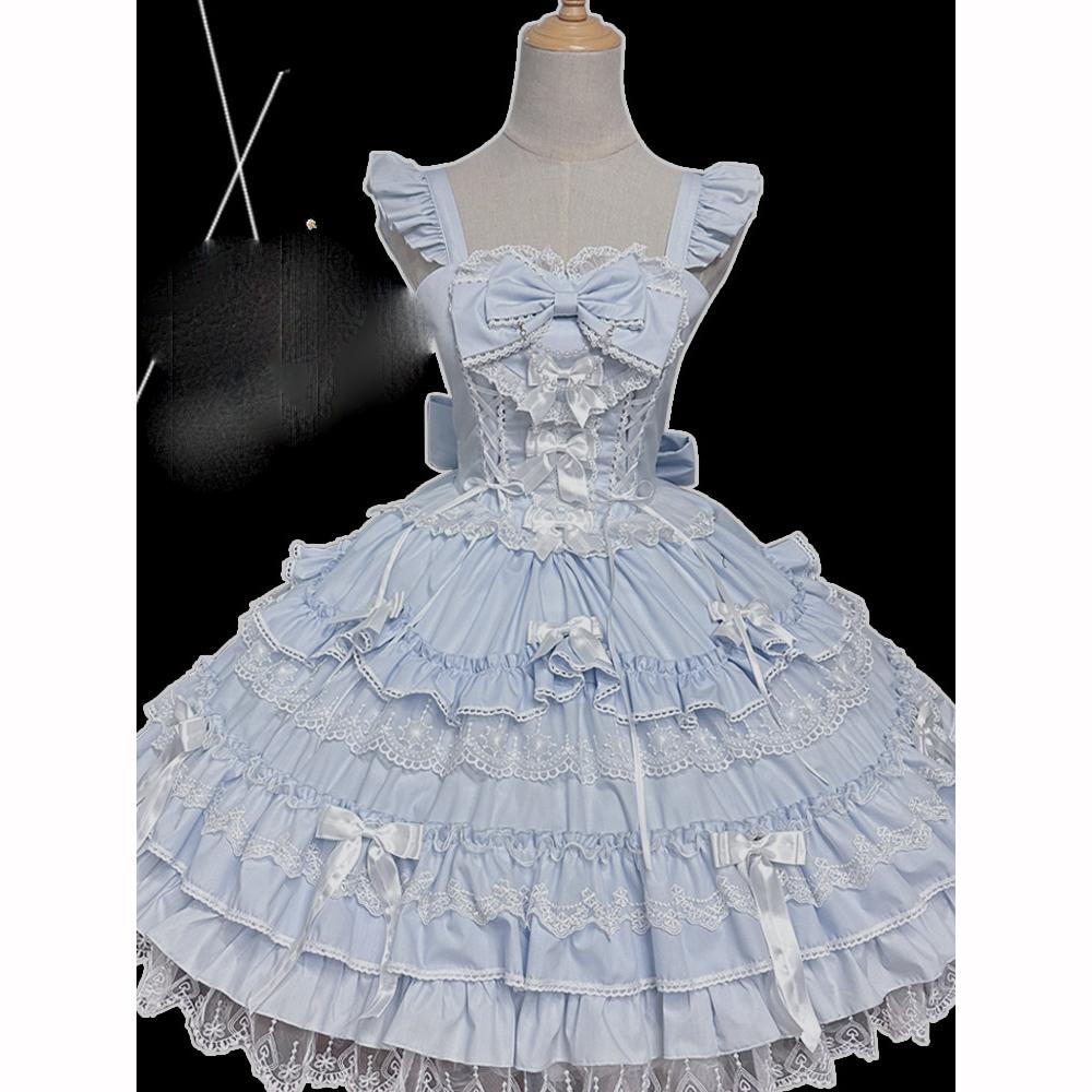 Lolita Doll Colors Women Girls Cute Pink Black Red Sweet