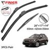 3PCS Wiper Blades For Subaru OUTBACK MK5 2014-2019 26" 17" 14" Fit Front Windshield Windscreen Window Brushes Cutter Accessories 2015 2016 2017 2018
