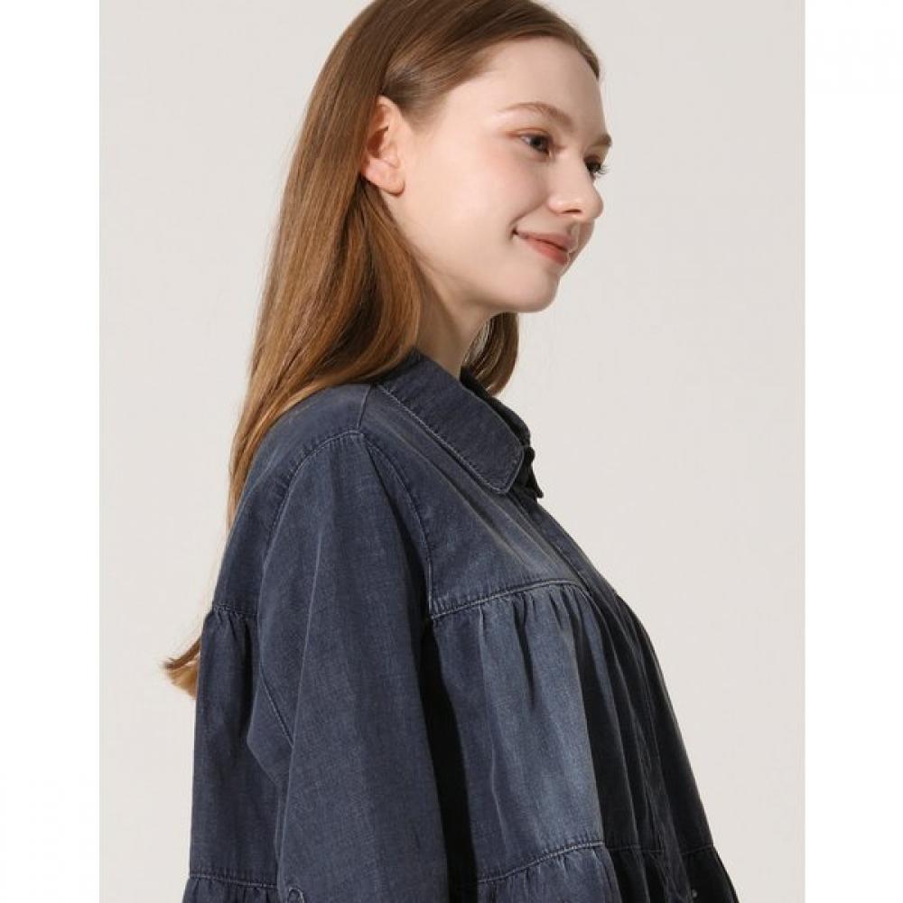 Son Jung Wan Shirring Denim Jacket Zjj6161033