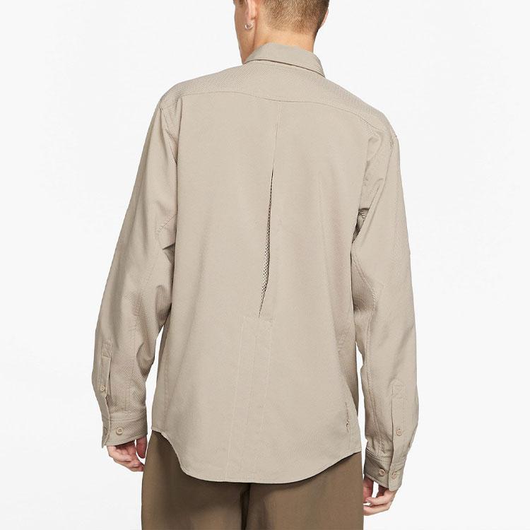 Nike Dri-Fit Adv UV Devastation Trail Куртка с длинными рукавами и водонепроницаемыми карманами Мужские топы цвета хаки DB1014-087