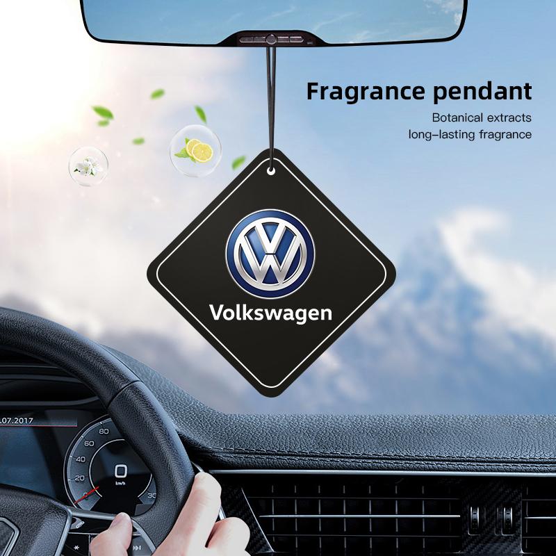Car Fragrance Tablets Air Freshener Perfume Decoration Pendant For VW Golf Amarok T5 Phaeton GTI T-Cross Car Flavoring keychain
