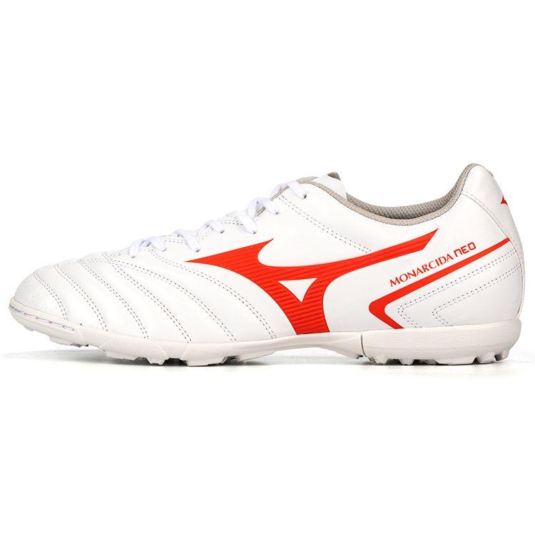 Mizuno Monarcida Synthetic Leather Durable Soccer Shoes Men Soccer Shoes White Red P1GD222562