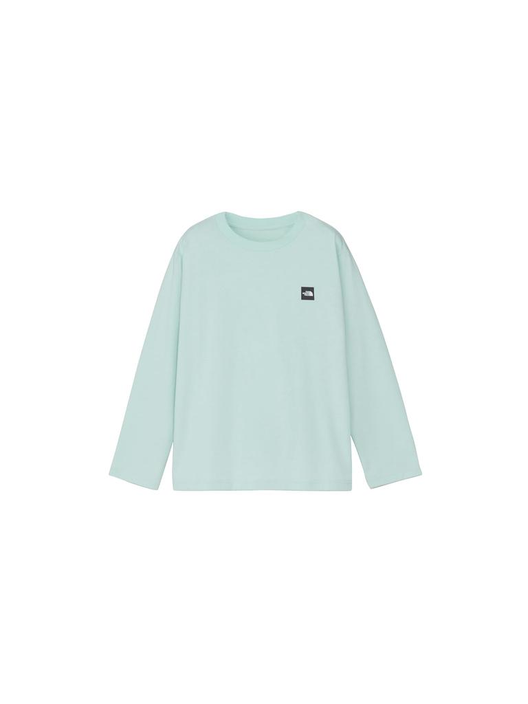 The North Face Small Box Logo Opal Size Long Sleeve Cut and Sewn Tee, Frost, 150, T-Shirt