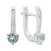 Серебряные серьги с натуральным топазом 1.211ct, фианитами (2194552)