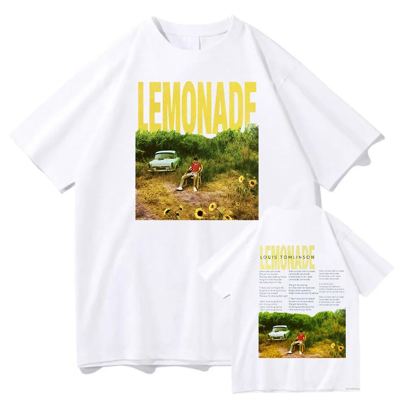 2025 Louis Tomlinson Lemonade Tour Мерч Футболки Мужские Женские Винтажная Мода Хип-Хоп Оверсайз Хлопковые Футболки Рок Стритвир