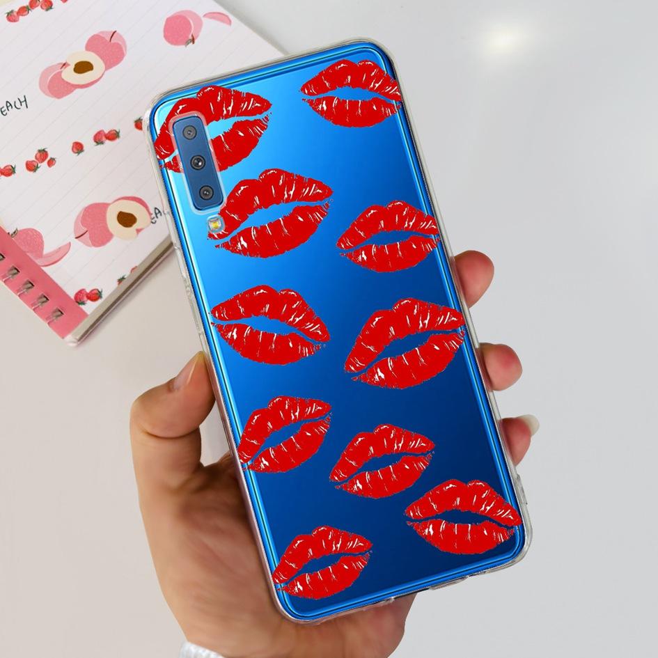 Силиконовый Чехол Для Samsung Galaxy A7 2018 Чехол A750 A750F Чехол Прозрачный ТПУ Модный Чехол Для Телефона Для Samsung A 7 2018 SM-A750F Fundas