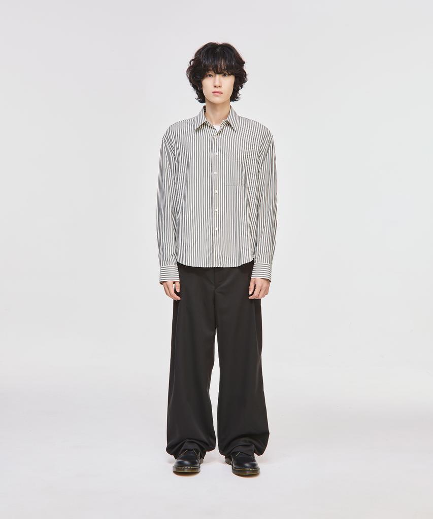 SIGNATURE Daily Regular Striped Pocket Shirt [White]