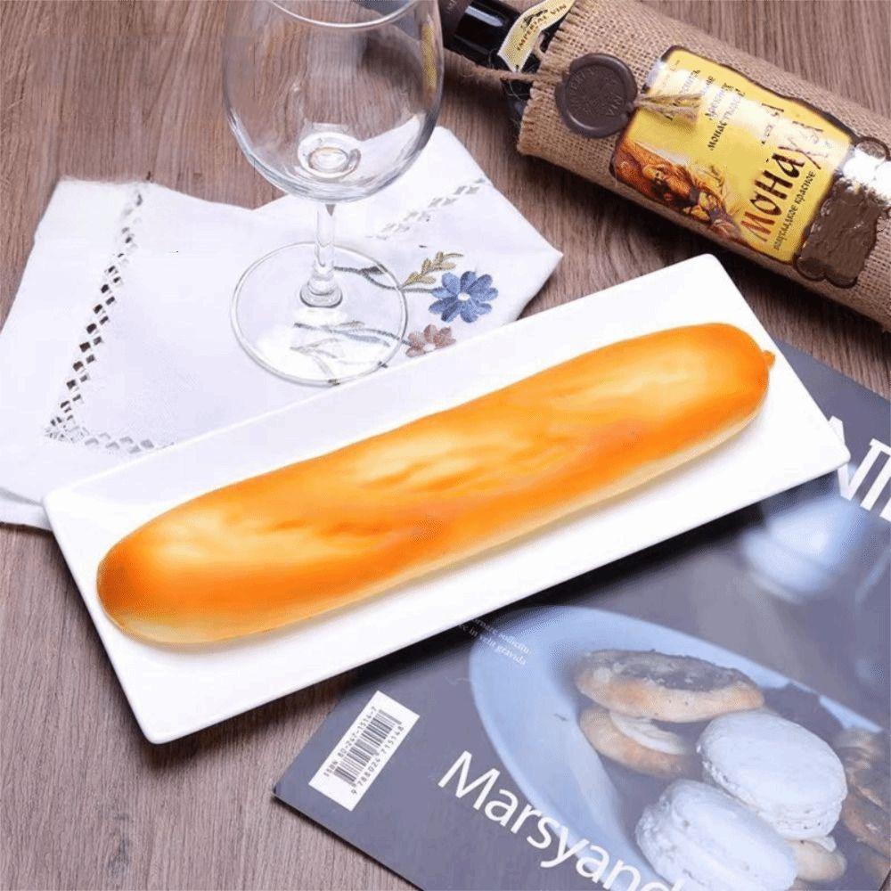 Soft Lifelike Simulation Food Fake Bread Long Cake Model Artificial Bread Model Home Decoration