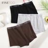 Female Cotton Boxer Panties Safty Panty Solid Color Traceless Lingerie Soft and Comfortable Briefs