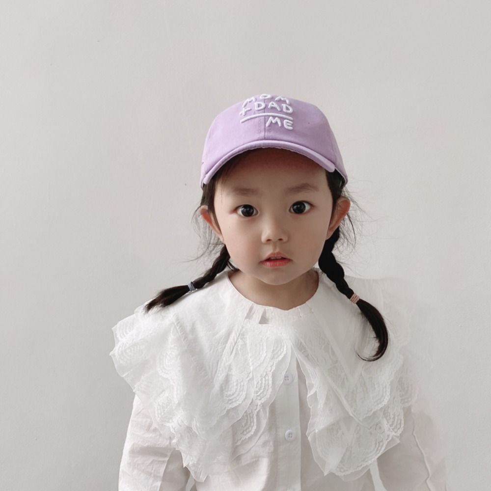 MOM+DAD=ME Embroidery Baseball Caps Cute Sunscreen Hats Fashion Children's Cap For Boys Girls