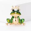 Fashion Enamel Frog Prince Brooch Simple Animal Pin Women'S Clothing Accessories Corsage