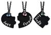 Ожерелье Top Plaza Best Friends Forever and Ever, 3 BFF Heart Puzzle, ожерелье из сплава с подвеской, украшения для дружбы для сестер со стразами, металл,