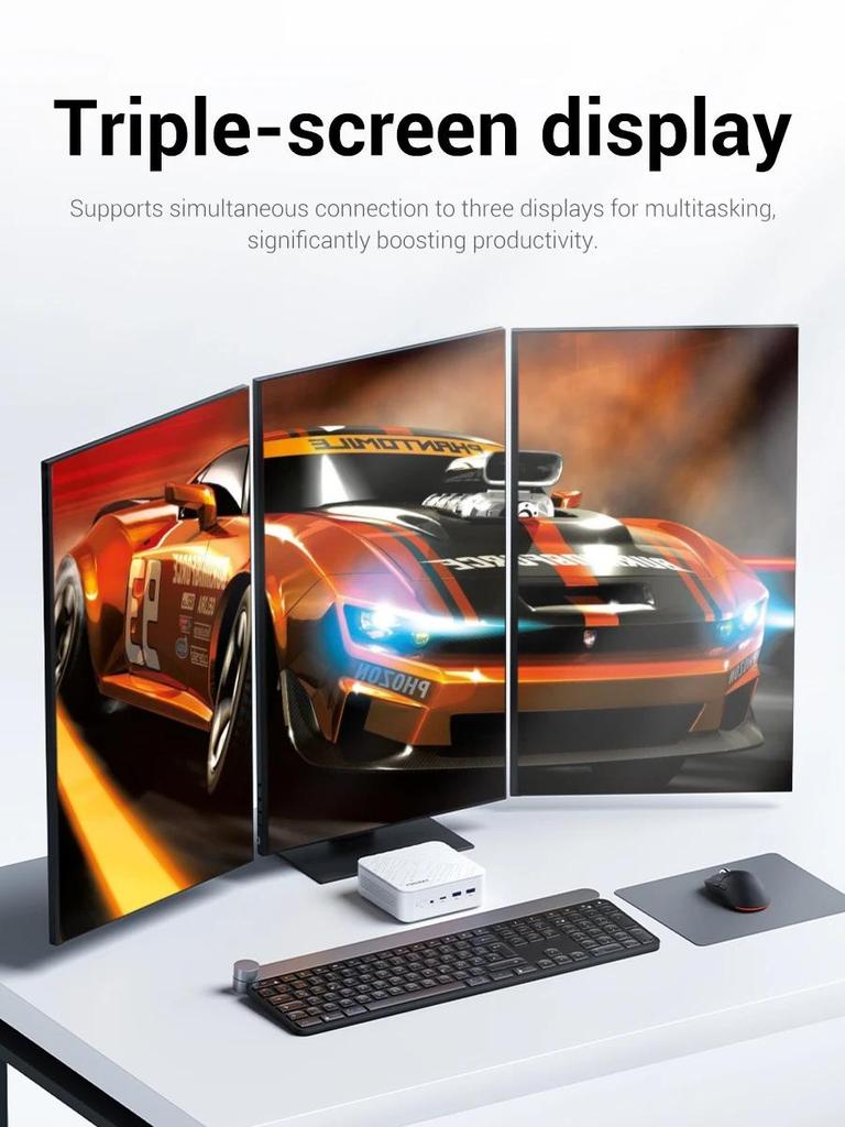 FIREBAT AM02 Мини-ПК AMD Ryzen 7 H255 16/0 ГБ ОЗУ 512/0 ГБ SSD Windows 11 Мини-настольный компьютер