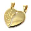 [M8761] - Gold Plated Pendant 'Ames Soeurs' Golden