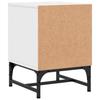 White Nightstand with Glass Door 35 x 37 x 50 cm