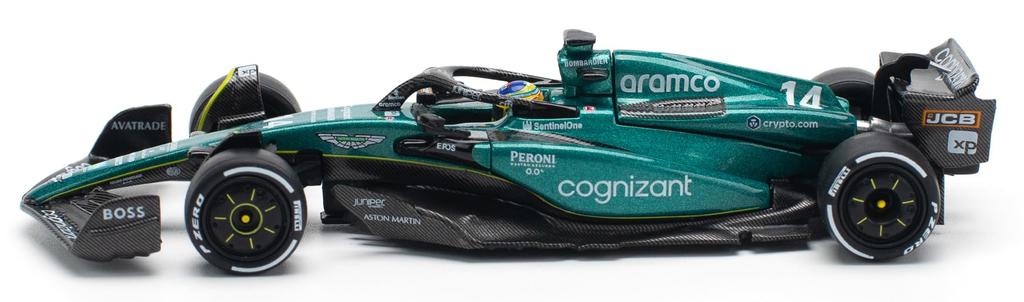 POP RACE Aston Martin AMR23 F1 Алонсо PR640198 1/64 - №14 F. (Готовая модель)