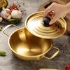 Кастрюля для риса с морепродуктами из нержавеющей стали, домашняя кулинария, сковорода для паэльи, тарелки для закусок для пикника, посуда, кастрюля, сухие кастрюли с ручкой для кухни
