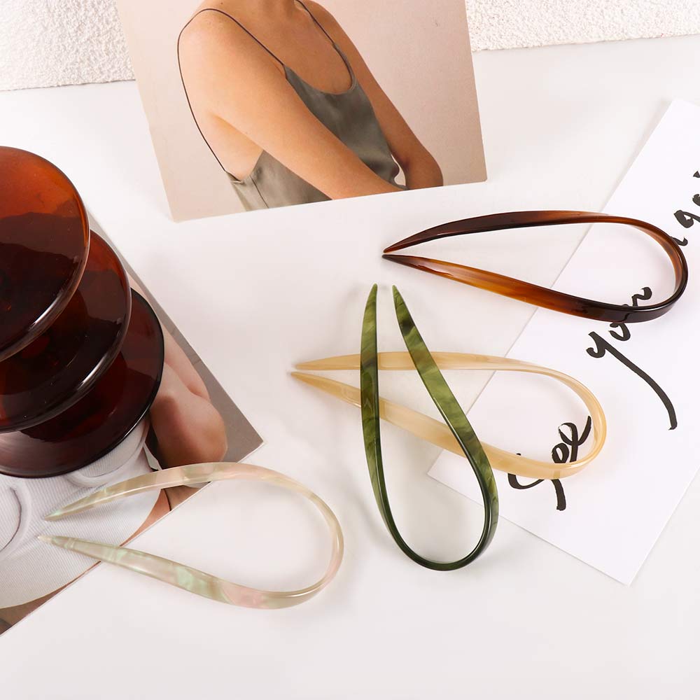 Design Tool Headdress U Shape Hairpin Acetic Acid Hair Stick Women Hair Accessories Chinese Hairpin