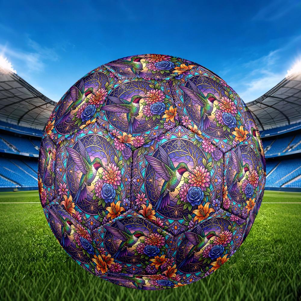 1pc Hummingbird Garden Glass Durable Size 5 Soccer Ball Professional Match Training Football Indoor &Outdoor Sports Ball p60154