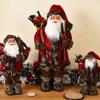 HHNN Christmas Decorations Santa Claus Doll Holding Stick Santa Claus Doll