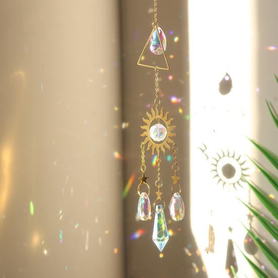 Декорация Ловец солнца из искусственного хрусталя Бабочка Гриб Луна Звезда Солнце Подвесное украшение для дома, офиса, сада, окна