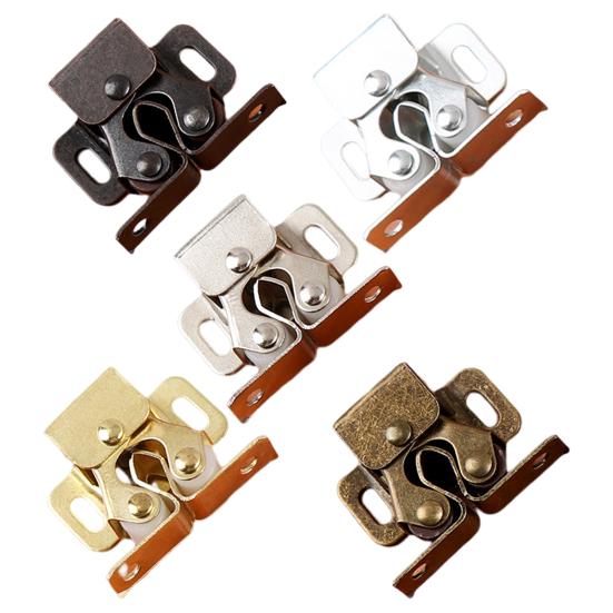 1 Set Cupboard Closet Latch Built-in Spring Widely Used Iron Practical Kitchen Cabinet Door Latch Cupboard Lock Home Supplies