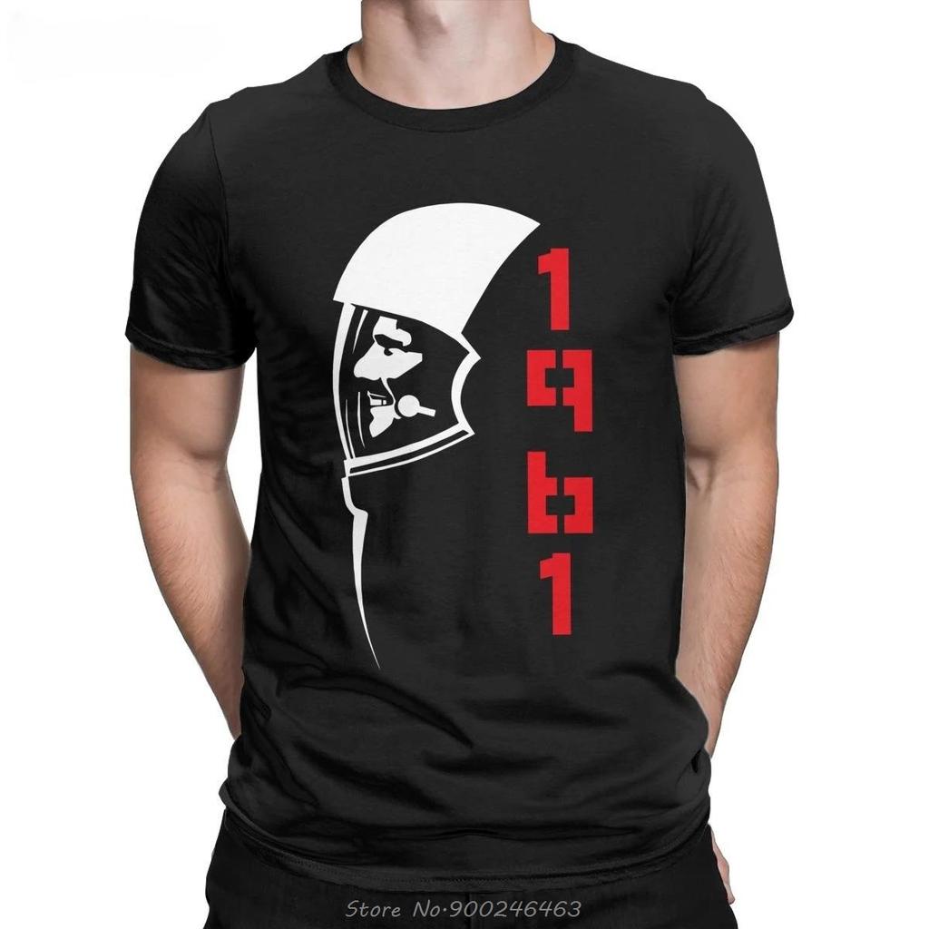 Юрий Гагарин Лайка СССР Футболка Мужская СССР Советский Союз Принт Гоша Футболка Астронавт Лайка Собака Пропаганда СССР Хлопковая Футболка