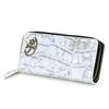 Round Zipper Long Wallet with Coin Purse 2 Rooms Gypse 023624 Shiro