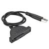 USB 2.0 To 7+6 13-Pin SATA Adapter Cable for Laptop Compact Disc DVD ROM Drive 480Mb/s High Speed Transfer DVD Optical Drive Convertor Cord